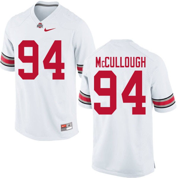Ohio State Buckeyes #94 Roen McCullough Men Embroidery Jersey White OSU85506